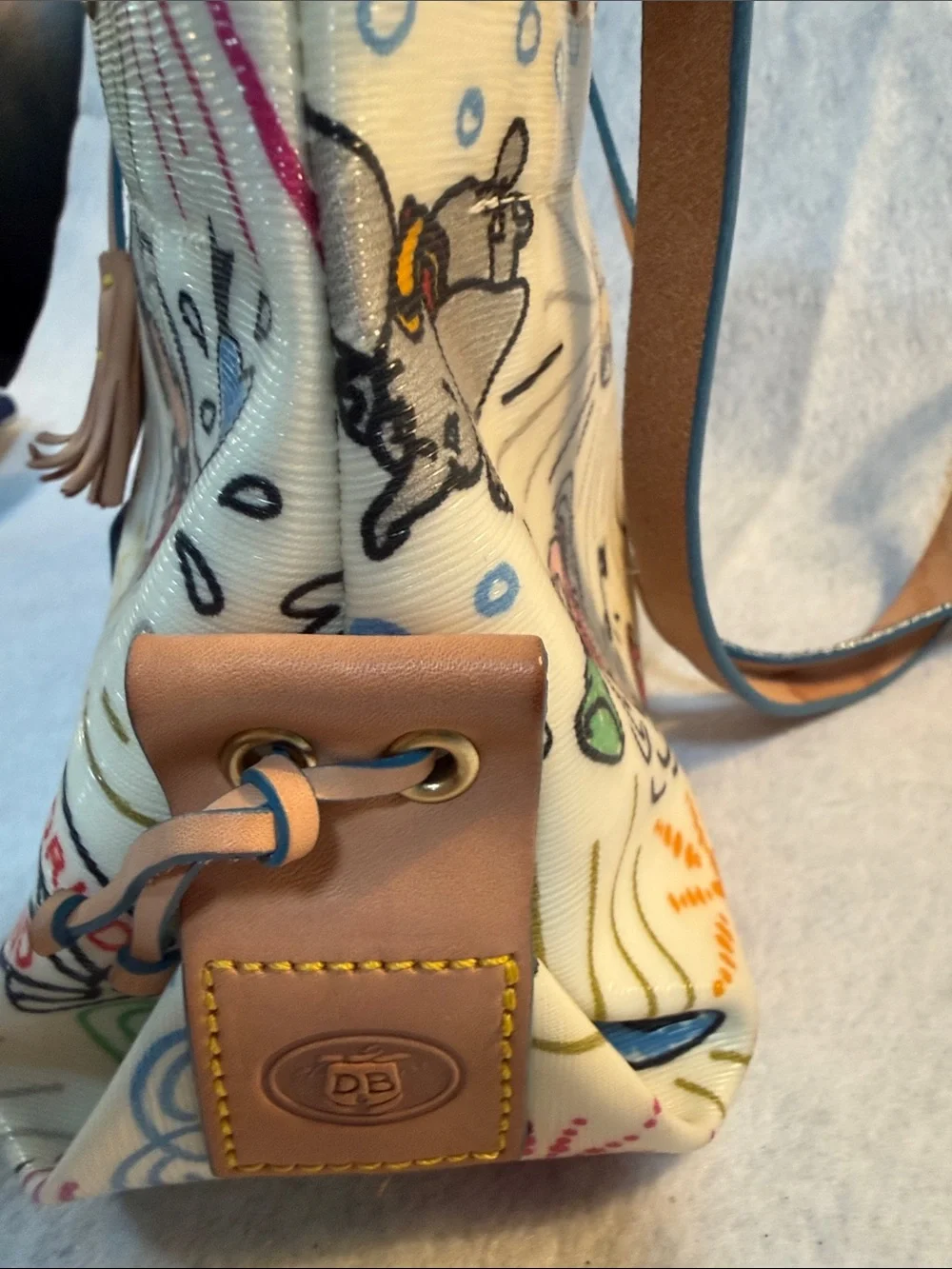 Dooney & Bourke White Multicolor Disney Mickey Satchel